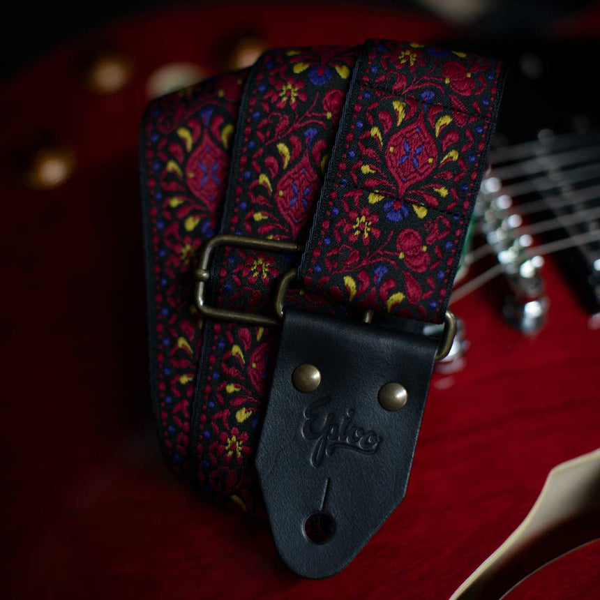 Epivo Carmine Peafowl Guitar Strap