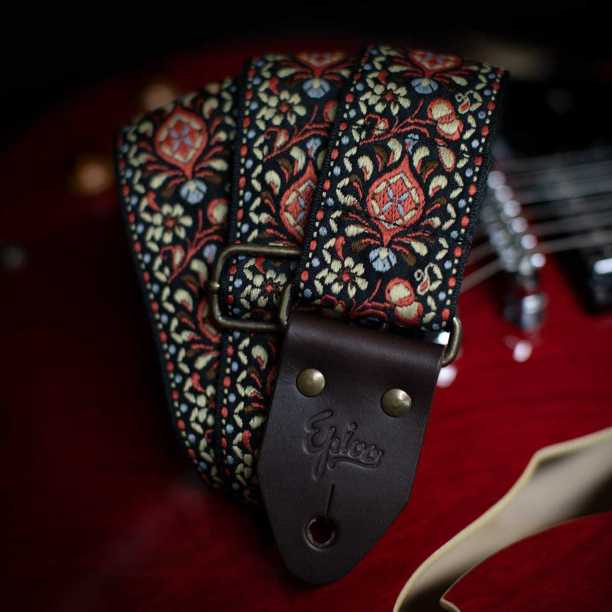 Epivo Cream Peafowl Guitar Strap