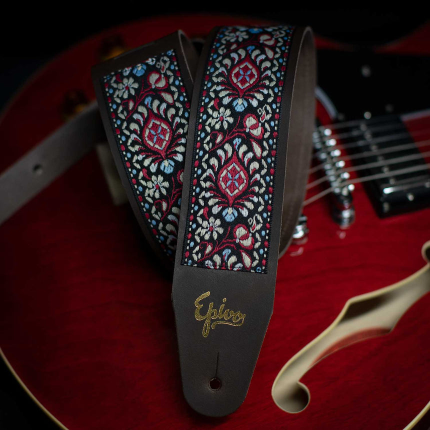 Epivo Peafowl Leather Guitar Strap