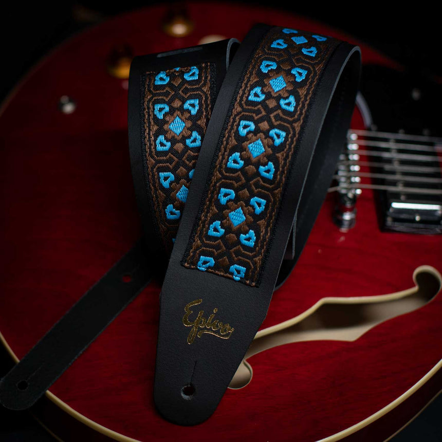 Epivo Azure Leather Guitar Strap