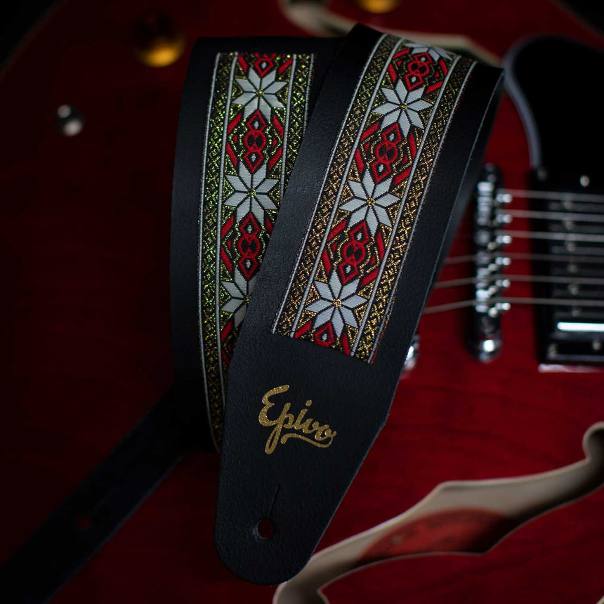 Edelweiss Leather Guitar Strap