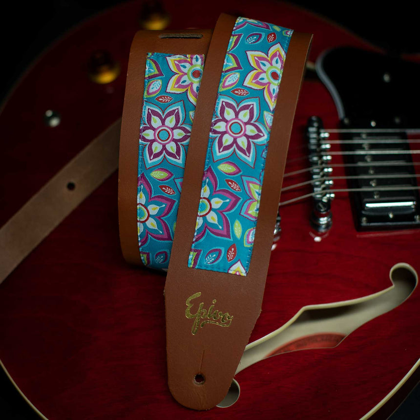 Epivo Orchid Leather Guitar Strap